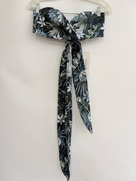 Petersyn Tops - NWT Petersyn X Revolve Linen Tropical Floral Bandeau Tie Up Top
